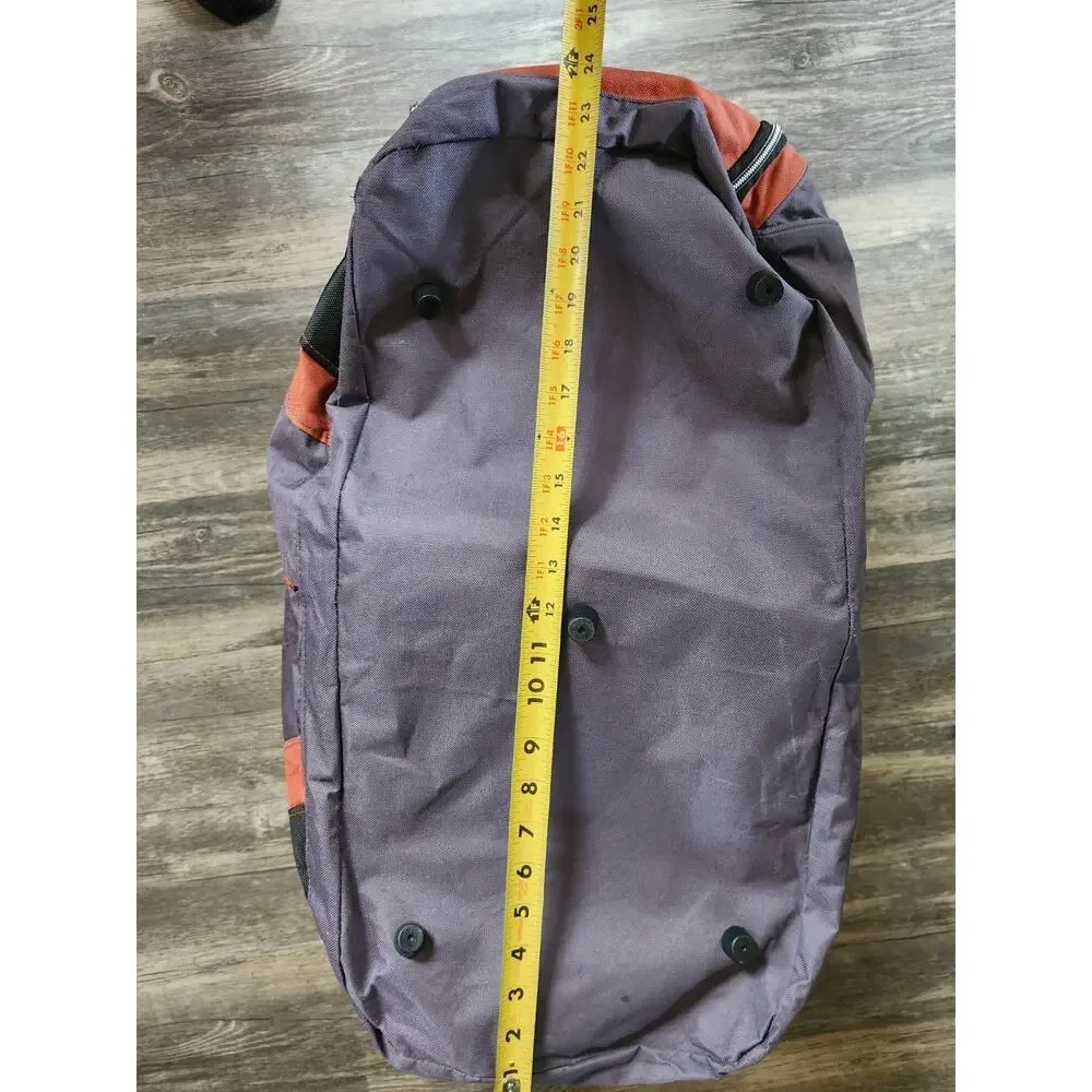Large Jeep Duffle Travel Luggage Bag Rugged Orange, Black & Gray 20” X 9” X 12”